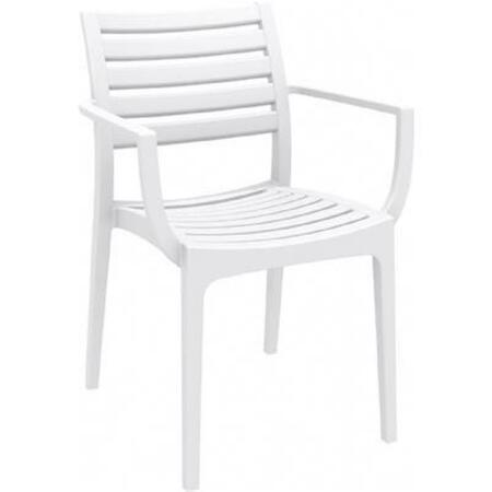 SIESTA Artemis Outdoor Dining Arm Chair White, 2PK ISP011-WHI